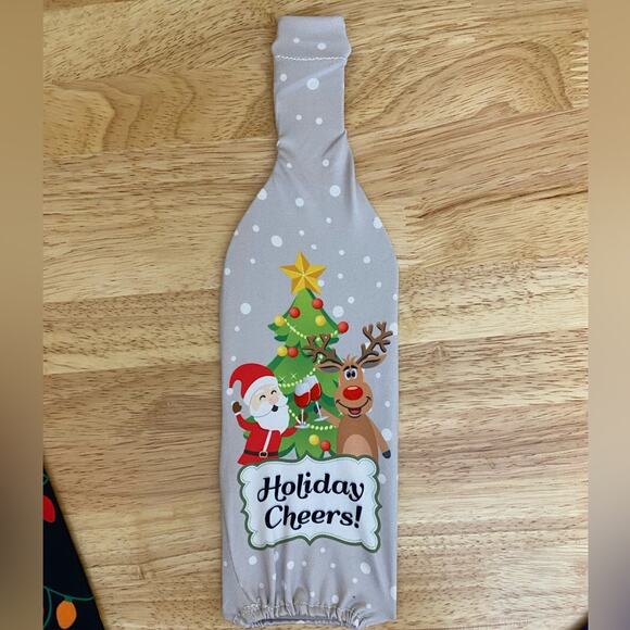 Toast the Season Christmas Wine Bottle Cover - Set of Five - Picture 6 of 9